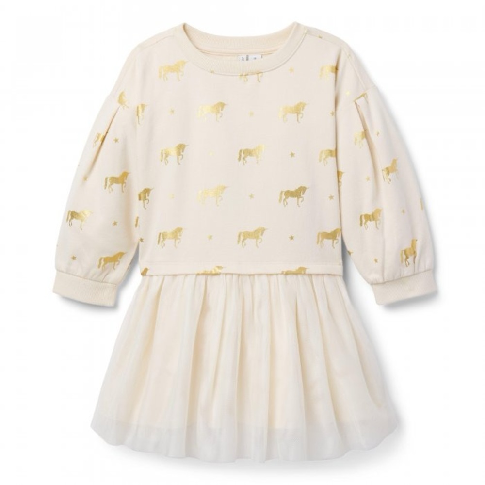 Janie and Jack Unicorn Tulle Dress 2T